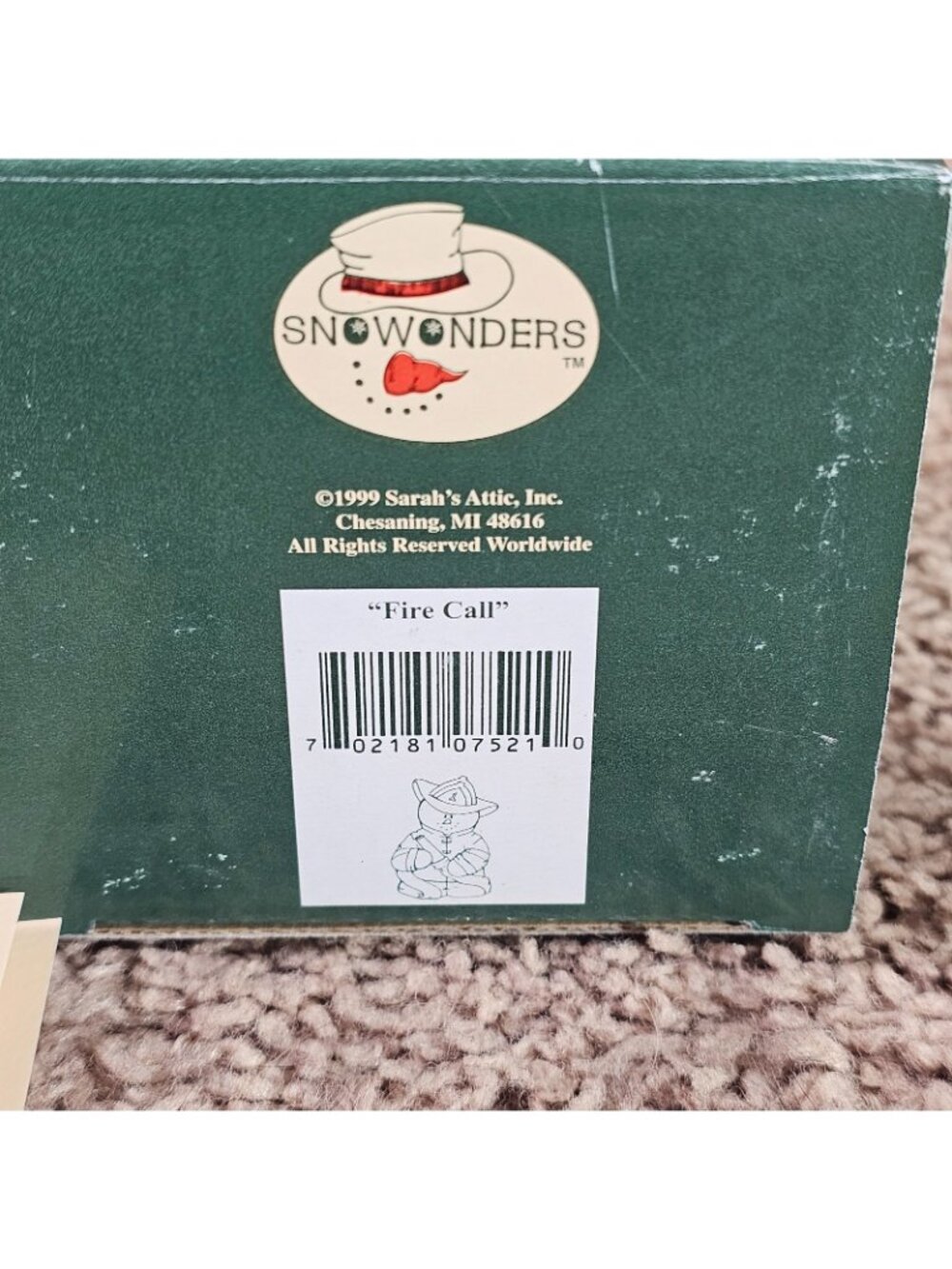 Sarah's Attic Snowonders "Fire Call" Snowman Figurine 7521 Boxed Christmas - Picture 7 of 9